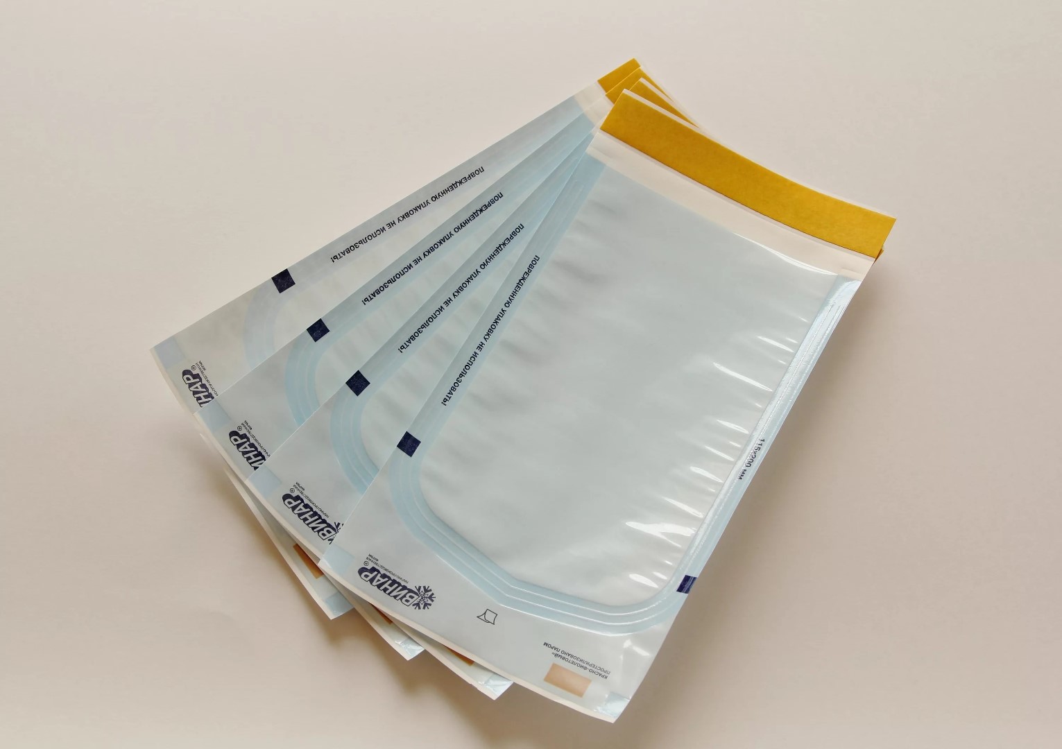 Пакеты комбинированные самоклеящиеся для паровой, газовой, радиационной и воздушной стерилизации