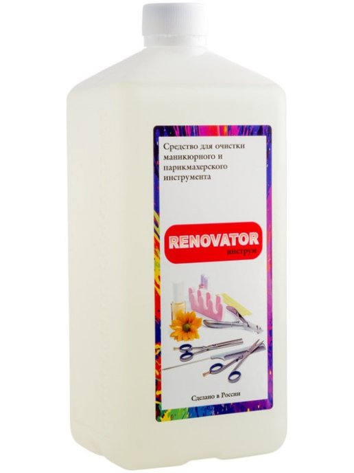 Реноватор / Средство для очистки маникюрного и парикмахерского инструмента RENOVATOR инструм, концентрат 1 л